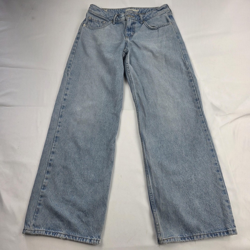 Levi's Low Loose Jeans Womens 27 Light Wash Blue Low Rise Wide Relaxed Leg Denim